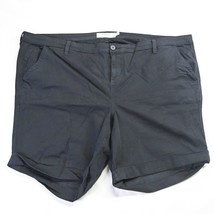 Torrid 26 Plus Black Rolled Cuff Stretch Bermuda Shorts - £15.97 GBP