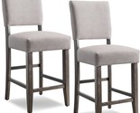 Grey Leick Upholstered Back Counter Height Barstools (2-Piece Set). - $217.97