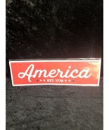 new Metal Sign  est. 1776 USA America 14 inches x 4 inches - $5.93
