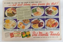 Life Magazine Print Ads 1943 Del Monte Foods 21&quot; x 14&quot; - £12.47 GBP