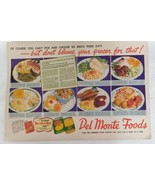 Life Magazine Print Ads 1943 Del Monte Foods 21&quot; x 14&quot; - £12.45 GBP