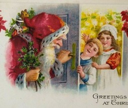 Santa Claus Christmas Postcard John Winsch Back 1924 Troy NY Germany Series 4705 - £29.40 GBP