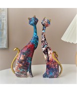 Contemporary Cat Statues - Modern Home Decor - Set of 2 Cat Sculptures -... - €30,61 EUR