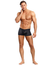 Male Power Satin Lycra Boxer Black Medium - £13.74 GBP