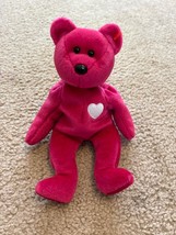 Ty Beanie Baby Valentina The Bear Stuffed Animal Plush With Tags - £7.42 GBP