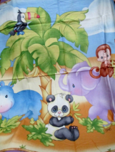 FABRIC NEW Precious Moments Quilt Panel Jungle Animals 2010 Panda Hippo $14.95 - £11.95 GBP