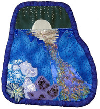 Once . . . : Quilted Art Wall Hanging in blues - £283.11 GBP