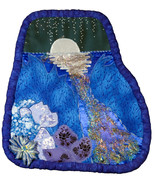 Once . . . : Quilted Art Wall Hanging in blues - £283.71 GBP