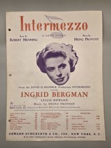 1940 Vintage Sheet Music-INTERMEZZO-by Ingrid Bergman-Robert Henning-Heinz - VTG - $15.51