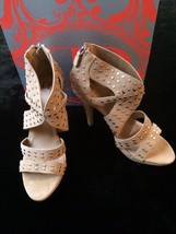 Kelsi Dagger Women&#39;s Shoes Ilka Suede Studded Heels Strappy Sandal Size ... - $79.00