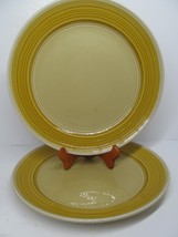 Mikasa Terra Stone Topaz 7405 Set Of 2 Gold 10 1/4&quot; Dinner Plates GC Japan - £11.79 GBP