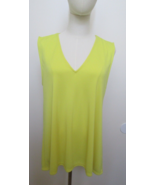 ROBERT RODRIQUEZ Yellow Dual Neckline (Cowl/V) Sleeveless Hi-Lo Tunic Bl... - $29.65 CAD