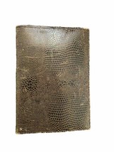 Vintage Genuine Snake Skin Brown Men’s Bifold Notes, Documents Wallet Ho... - $22.52
