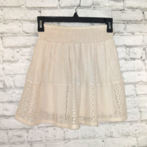 JOE B By Joe Benbasset Skirt Womens XS Beige Boho Lace Crochet Festival Lined - £15.42 GBP