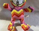 Garfield Plush Chevron Zig-Zag Pattern Cat Soft Toy Stuffed Animal 9&quot; VGC - $10.84