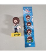 Bob Ross Lot Bobblehead Figure Toy with Sound Works and Magnetic Page Cl... - £10.20 GBP