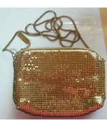 Vintage Whiting and Davis International Gold Mesh Bag Long Chain Handle - £52.95 GBP