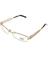 Mont Blanc Eyeglasses Frame Women MB152 F90 Rhinestones Gold Plated Rect... - £96.65 GBP