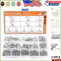 Versatile 200-Piece Screw Eyes Set - Nickel Plated Steel for Easy Instal... - $298.02 MXN