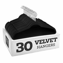 Non-Slip Velvet Hangers Suit 30-Pack Ultra Thin Space Saving Swivel Hook Clothes - £25.80 GBP
