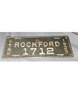  VTAX Rockford 1923 Vehicle Tax Tag  Illinois Metal Rare Car IL - £51.66 GBP