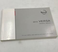 2012 Nissan Versa Owners Manual OEM D03B46085 - $17.99