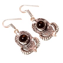 Black Onyx Handmade Christmas Gift Earrings Jewelry 1.90" SA 1167 - £3.17 GBP