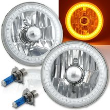Octane Lighting 5 3/4 Inch SMD Amber LED Halo Halogen Bulb Headlight Angel Eye C - £79.09 GBP