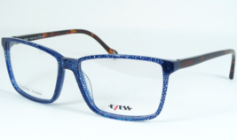 EXESS 68190 A2380 Blau/Klar/Schildplatt Einzigartig Brille 55-15-140mm Italien - £67.79 GBP