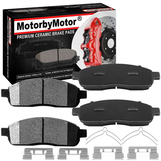 NEW Ford F-150 Lincoln MARK LT Front Ceramic Brake Pads with Hardware Kits - £11.29 GBP