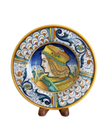 Deruta Italy Signed Gialletti Giulio 8 3/8&quot; Hand Painted Wall Plate - £157.28 GBP