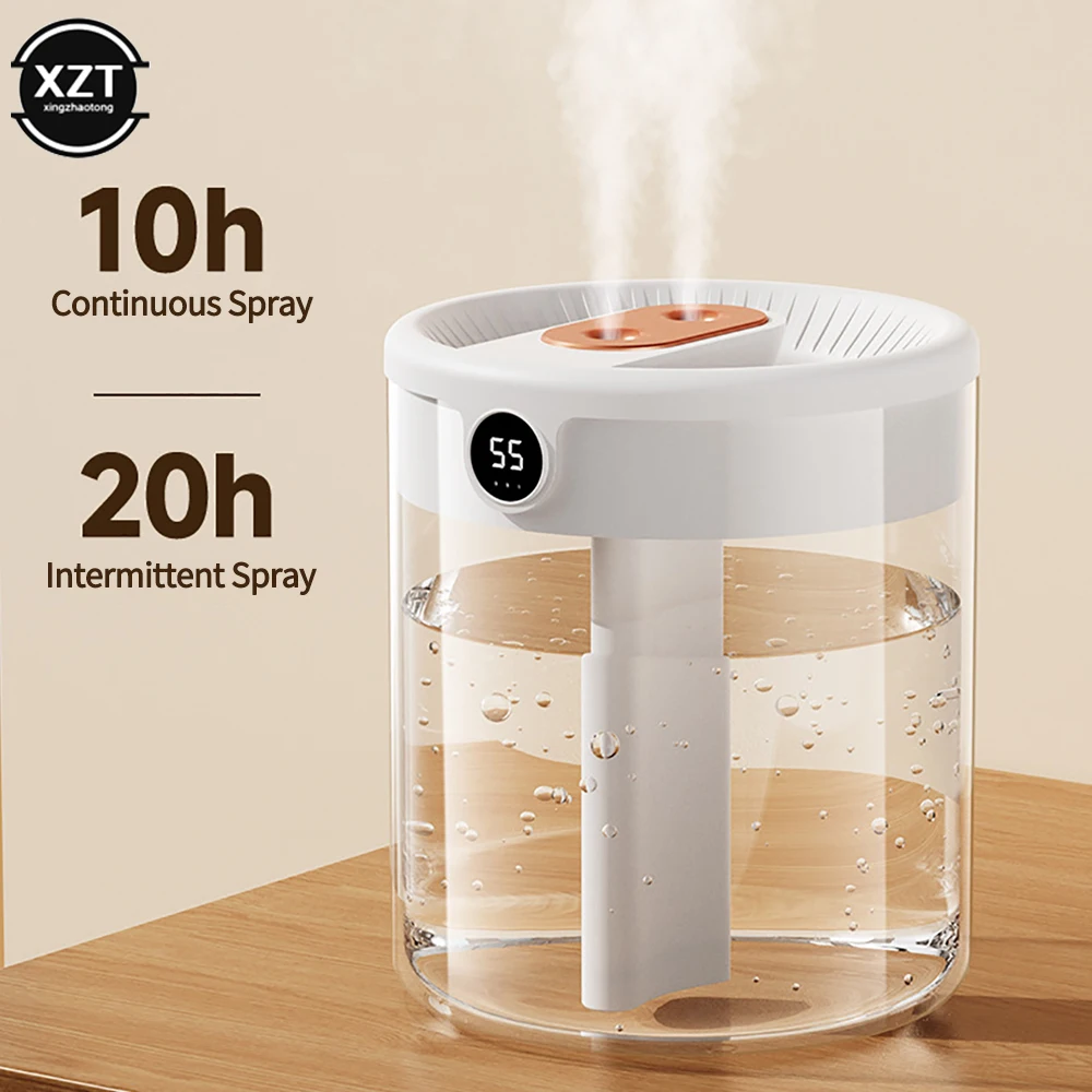 2L Double Nozzle Air Humidifier With LCD Humidity Display Large Capacity Aroma - £16.94 GBP+