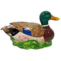 Mallard Duck Stoneware Soup Tureen w/ Ladle Cabin Lodge Dining Kitchen T... - $58.97