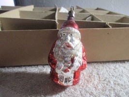 Vintage Santa Claus Christmas Tree Blown Glass Ornament 3&#39;&#39; Germany Antique - £27.08 GBP