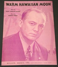 Johnny Noble Vintage 1942 Hawaiian Sheet Music Warm Hawaiian Moon - £19.29 GBP