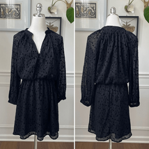 Zara Combination Mini Dress Black Texture Chiffon $50 XS - $24.48