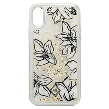 VERA BRADLEY Clear Falling Flowers Glitter Flurry Resin Iphone X Cell Phone Case - £29.22 GBP