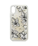 VERA BRADLEY Clear Falling Flowers Glitter Flurry Resin Iphone X Cell Ph... - $50.56 CAD