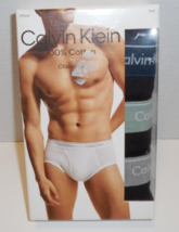 Calvin Klein 3 Pack Mens XL 40-42 Brief Underwear Black Cotton New - £23.15 GBP