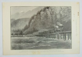 Antique 1899 Print By Rail to Klondike First Excursion-Train White Pass &amp; Yukon - £31.96 GBP