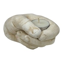 Hand Candle Holder Hard Plaster Home Decor 5.90 in - $49.80