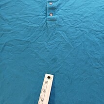Hanes Beefy 3-Button Men’s Turquoise Long Sleeve T-Shirt Size XL  image 3