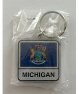 Michigan State Flag Key Chain 2 Sided Key Ring - £3.95 GBP