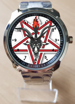 Goat Of Satan Pentagram Unique Unisex Trendy Wrist Watch Sporty - $35.00