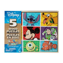 Spin Master Disney Pixar 5 Jigsaw Puzzles with Wood Storage Box - £16.08 GBP