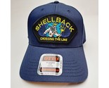United States Navy Shellback Men&#39;s Ball Cap Hat Blue Embroidered Patch C... - $12.86