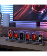 Hot Sale Nixie Tube Digital Alarm Clock – RGB Color IPS Display Table Clock - $57.00