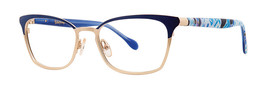 Lilly Pulitzer Barlowe Eyeglasses Eye Glasses Navy Authentic New 50mm Women - $207.90