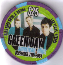  $25 Hard Rock Hotel Las Vegas Green Day American Idiot Dec 7 2004 - £31.41 GBP