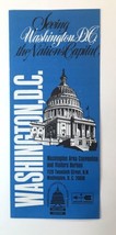 Vtg Washington D.C. The Nation&#39;s Capital Travel Brochure w Map Inside Blue White - £5.47 GBP